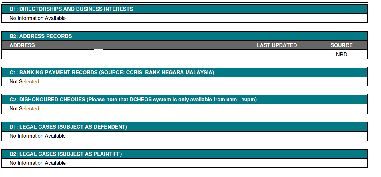 how to read ccris report