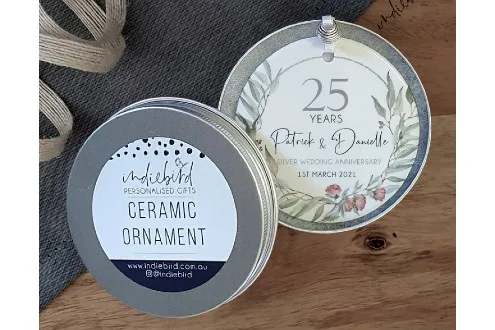 25th Wedding Anniversary Ornament