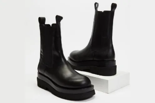 aere chunky leather sock boots