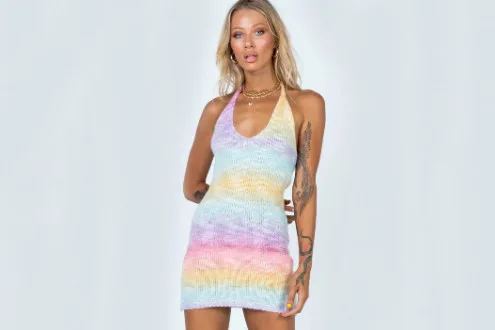 Blair Mini Dress Rainbow<br>(RRP: $55.00)