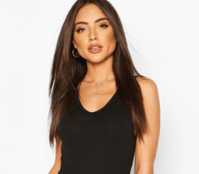 V-Neck Vest Bodysuit 2 Pack