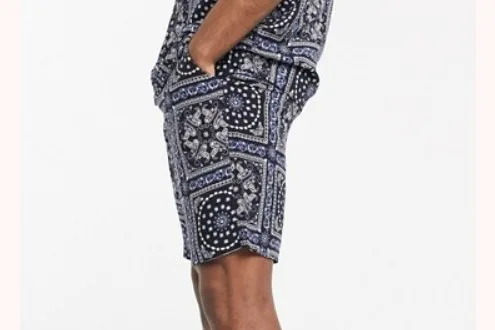 Brave Soul two-piece drawstring shorts in bandana print
