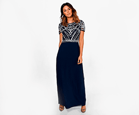 Boutique Francesca Embellished Top Maxi Dress