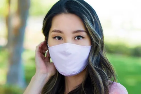 Reusable Cotton Face Mask - Pastel Pink