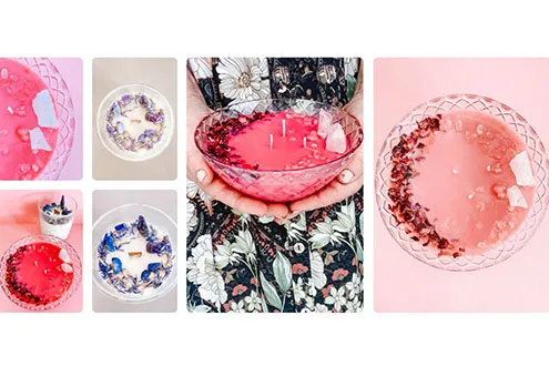 DIY Candles with Crystals and Florals Craft Box / Kit