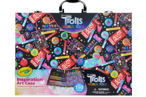 Crayola trolls world tour inspiration art case
