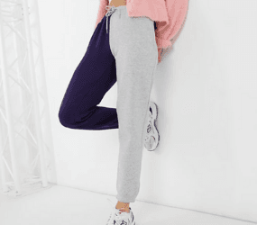 Daisy Street relaxed joggers in colour block co-ord