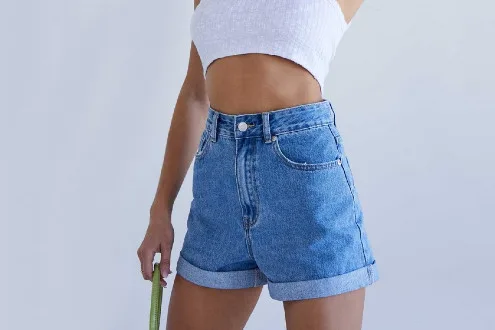 High Rise Denim Mom Short<br>(RRP: $39.99)