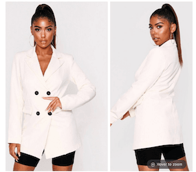 Double breasted tailored blazer
