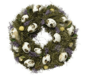 Speckled Egg And Moss Easter Wreath