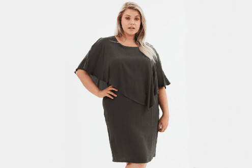 Avocado Plus Flounce Dress