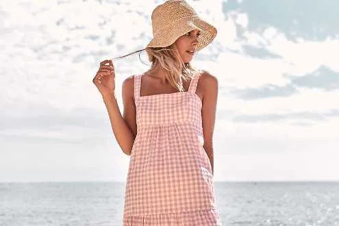 Sorrento Check Midi Dress
