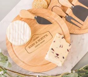 Personalised Wooden Cheeseboard Set - Anniversary