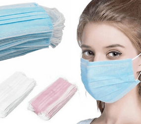 50 or 100 Disposable Face Covers - 4 Colours
