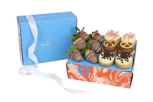 Gourmet Donut and Strawberry Gift Box