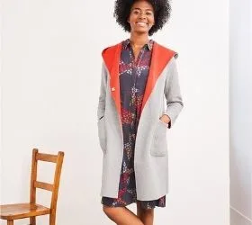 White Stuff Bailey Reversible Wool Coat - Grey
