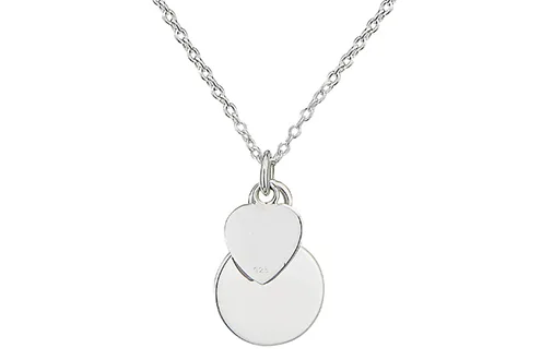 Heart and Plate Necklace