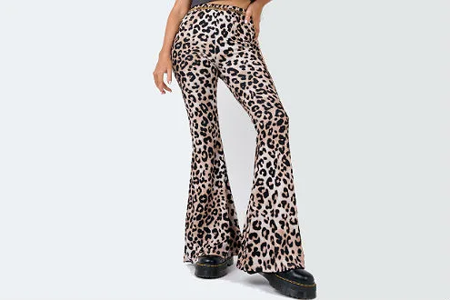 Leo Leopard print flares
