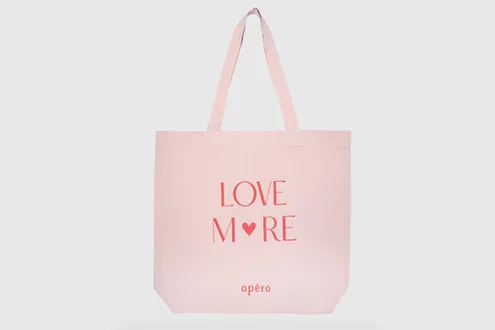 Love More Tote Bag - Dusty Pink