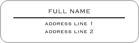 White Simple Return Address Label