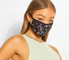 Marble fashion face mask