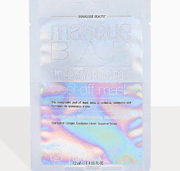 Masquebar holographic foil peel off mask