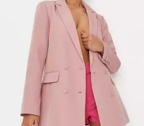Lilac tailored longline blazer