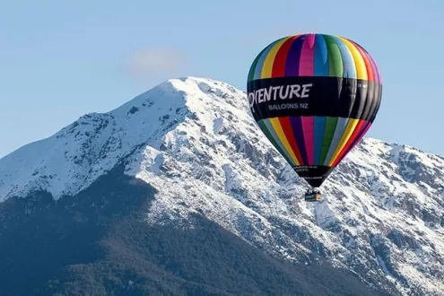 Hot Air Balloon Flight Over Mount Hutt with Drink