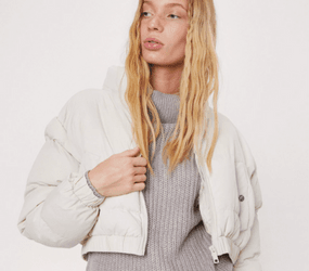 Petite Cropped Padded Jacket