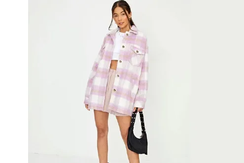 Oversized Check Shacket