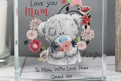 Personalised Me To You Mum Large Crystal Token