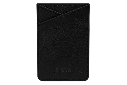 Leather Adhesive Phone Pocket : Jet Black
