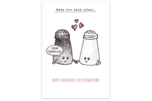 Sodium Cute Personalised Valentines Card