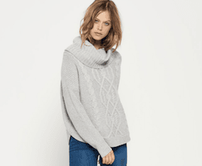 Lia Cable Cowl Neck Jumper