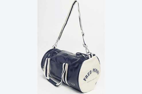 Fred Perry classic barrel bag in navy