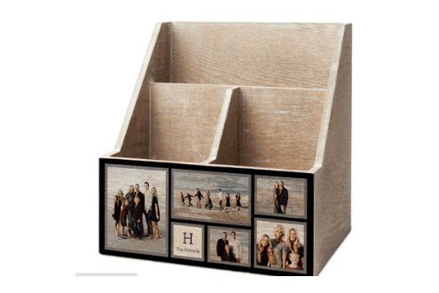 Contemporary monogram gallery desk caddy