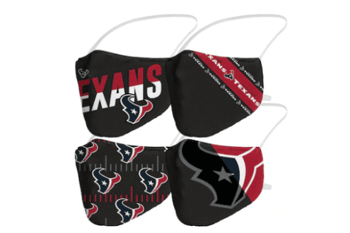 Houston texans fanatics branded adult variety face covering 4-pack