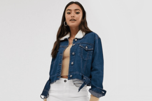 Urban Bliss Denim Jacket With Detachable Borg Collar