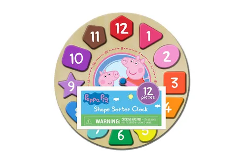 Peppa Pig Shape Sorter Clock Puzzle