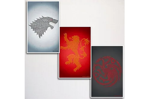 Game of Thrones Word Art Print Set