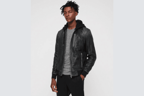 Abbot leather bomber jacket
