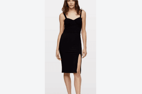 Black ottoman bralet top