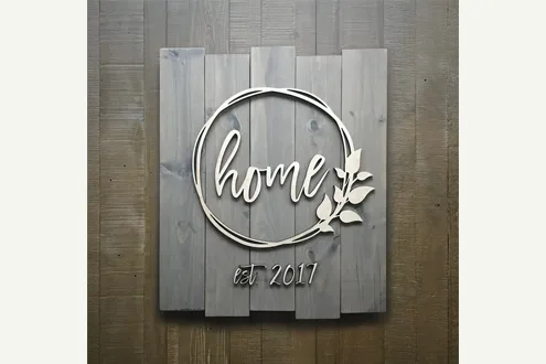Custom Home and Date Sign