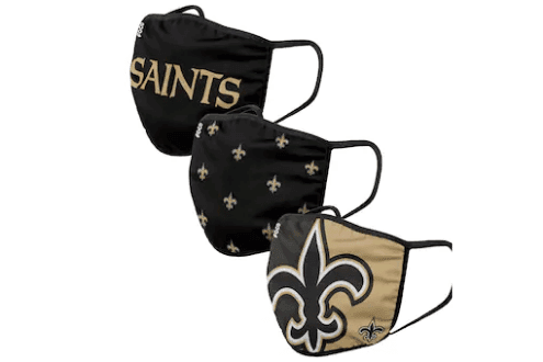 Adult New Orleans Saints FOCO Face Covering 3-Pack