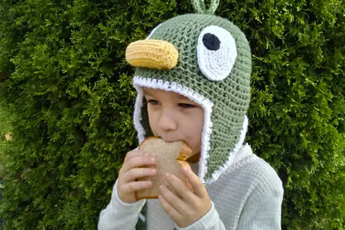 Sarah and Duck hat