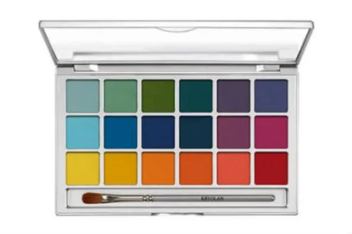 Kryolan 18 Eye Palette - V2 Brights