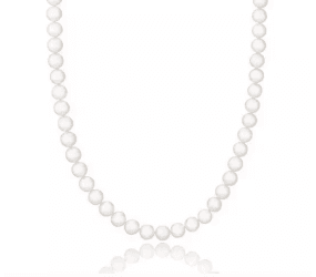 Beaverbrooks Silver Freshwater Pearl Single Row Necklace