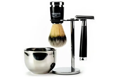 Wahl 4 Piece Classic Shave Set with Silver Tip Nylon Brush