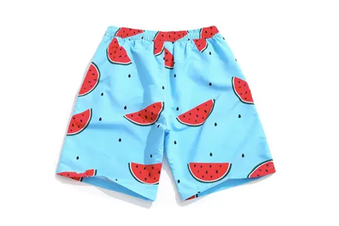 Watermelon Print Casual Beach Shorts