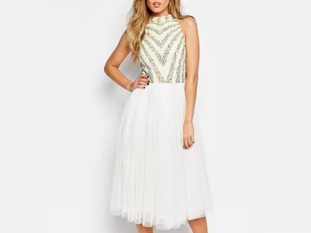 Maya Embellished 2 In 1 Midi Dress With Tulle Skirt $158.00